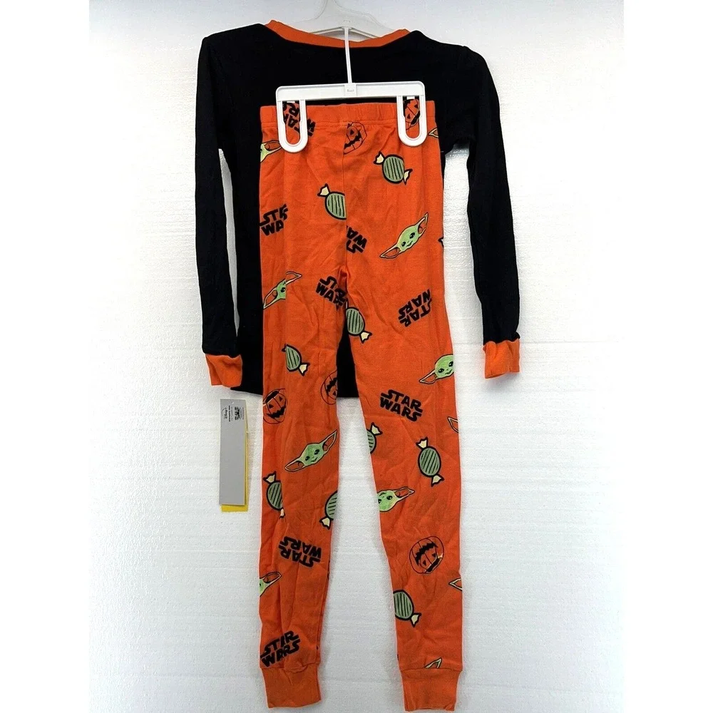 Star Wars: The Mandalorian Grogu Baby Yoda Unisex Halloween Pajamas Size 8